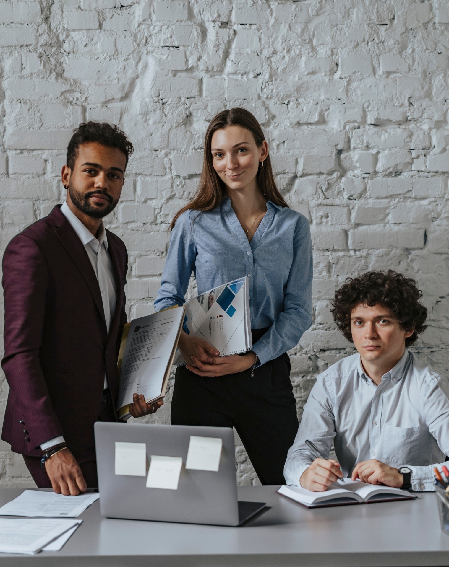 Certified notary reviewing documents